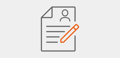 Dokument Icon als Symbol für Bewerbungsunterlagen