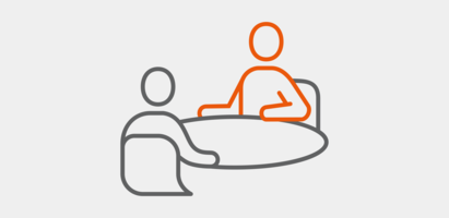 Icon persönliches Bewerbungsgespräch