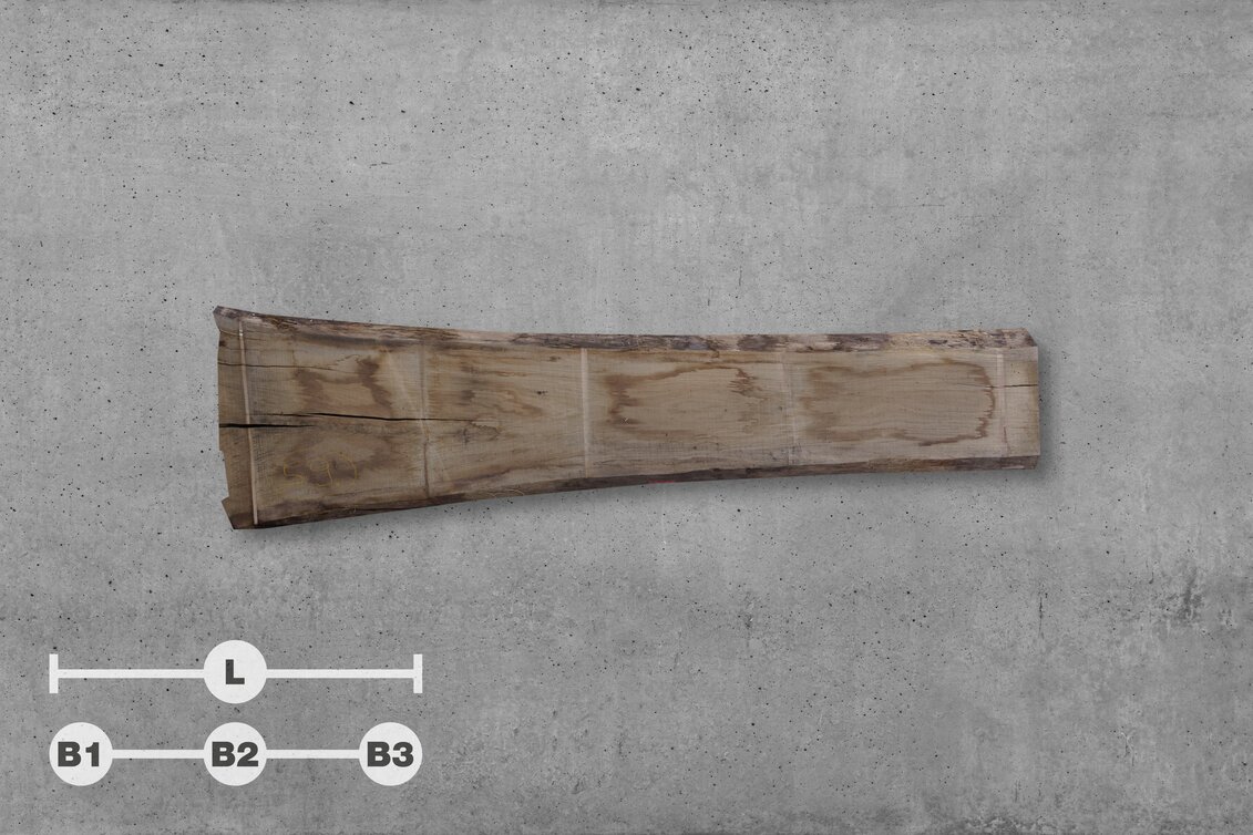 1430749 | 59 // L: 390 cm; B1: 98 cm; B2: 66 cm; B3: 61 cm; Stärke: 65 mm