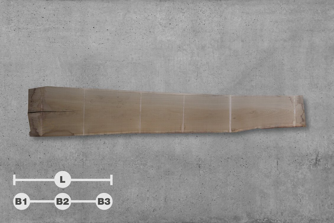 1430753 | 85 // L: 550 cm; B1: 102 cm; B2: 80 cm; B3: 64 cm; Stärke: 65 mm